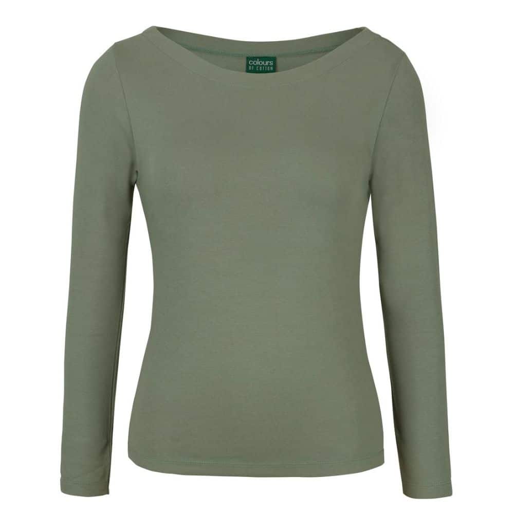 1BTL_C OF C LADIES LS BOAT NECK TEE-Sage