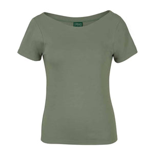 1BTS_C OF C LADIES BOAT NECK TEE-Sage