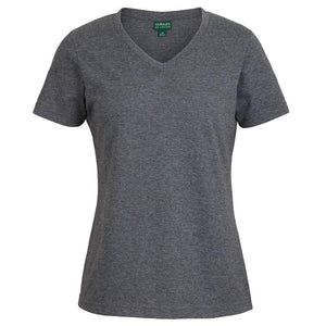 1VT1_C-OF-C-LADIES-V-NECK-TEE-Charcoal-Marle