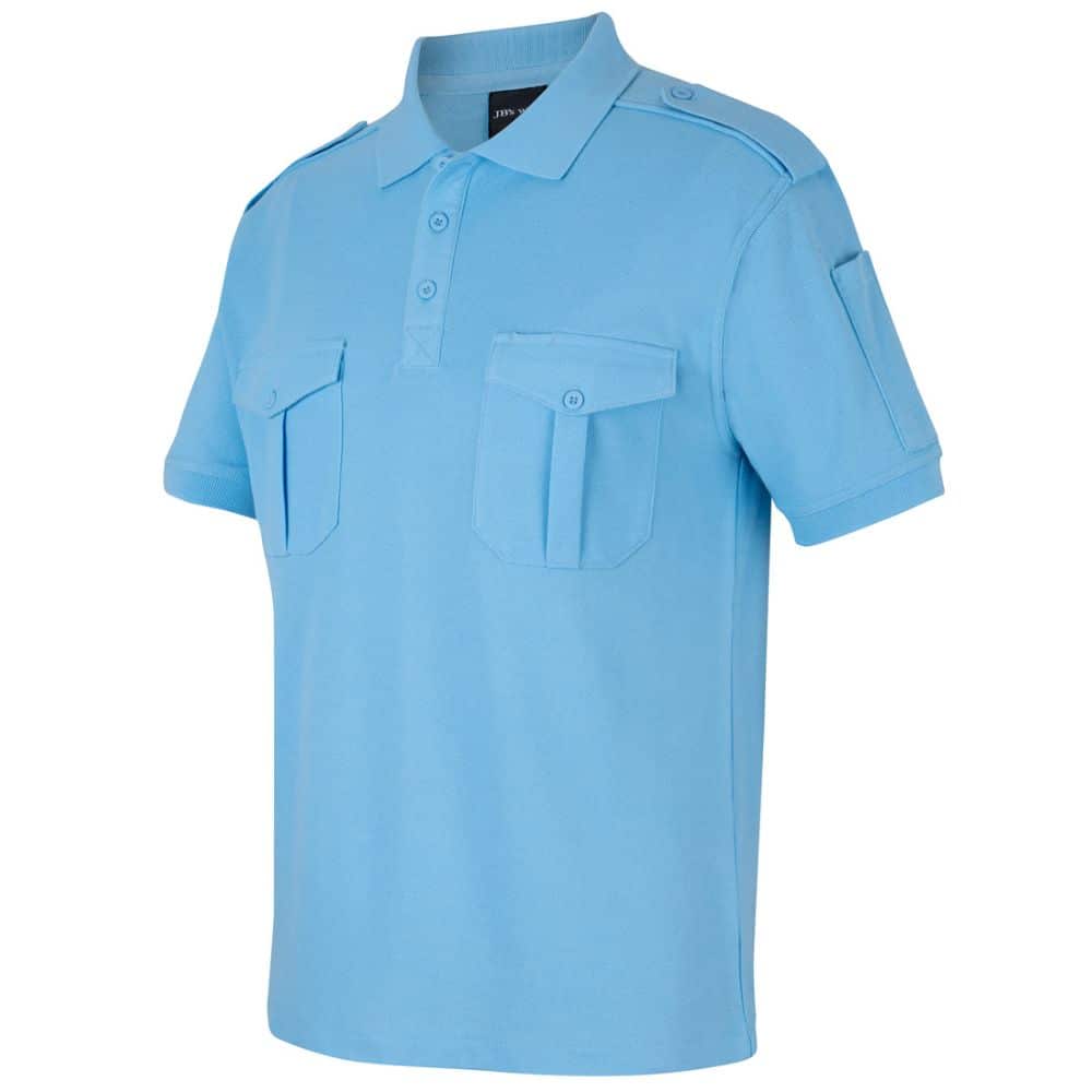 210ES-JB'S SS 250 EPAULETTE POLO-Lt Blue-side