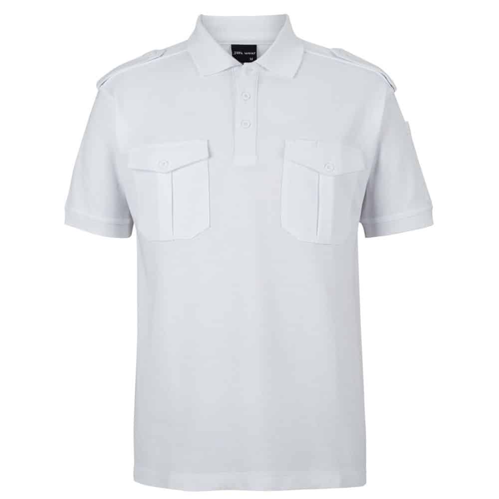 210ES-JB'S SS 250 EPAULETTE POLO-White