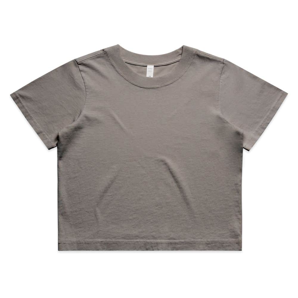 4089_WO'S HEAVY FADED CROP TEE-Fade Grey