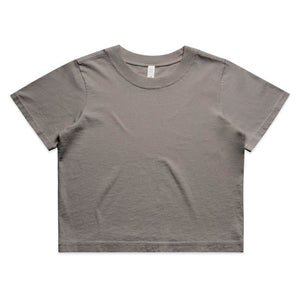 4089_WO'S HEAVY FADED CROP TEE-Fade Grey