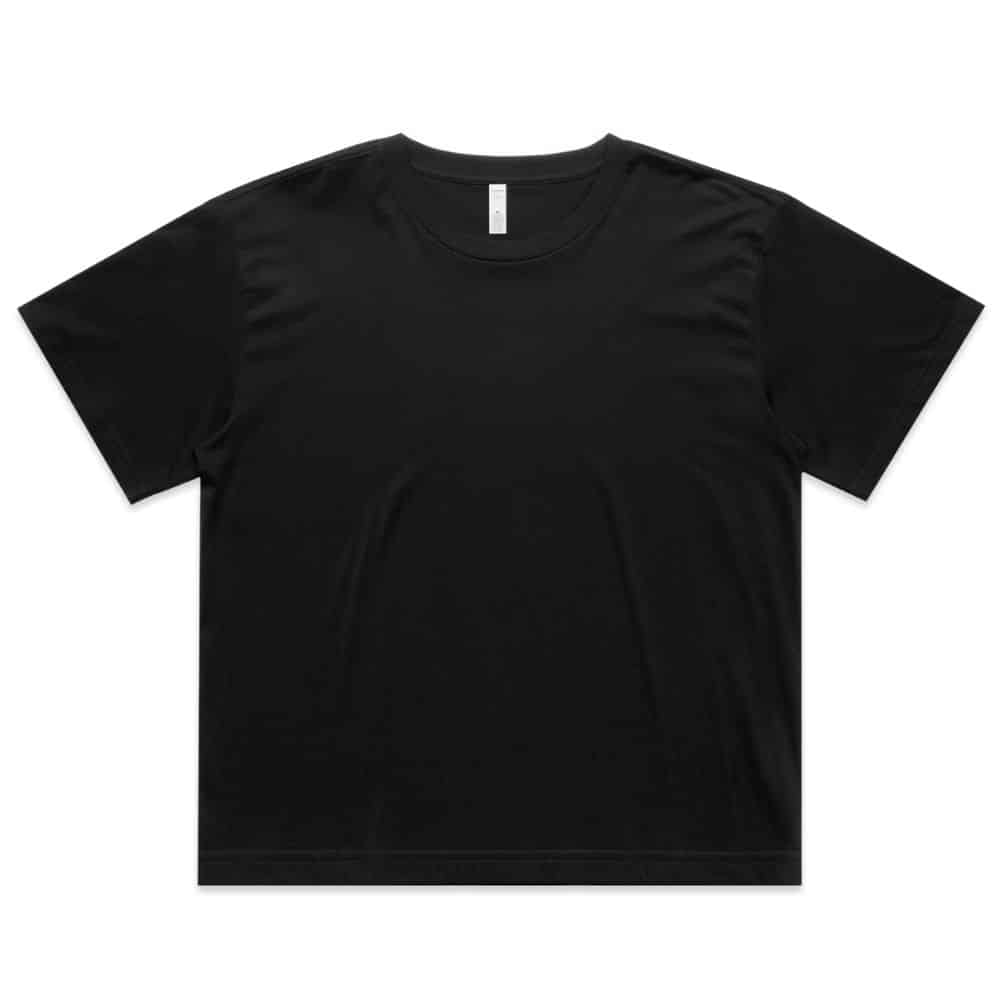 4093 WO'S MARTINA CROP TEE-Black