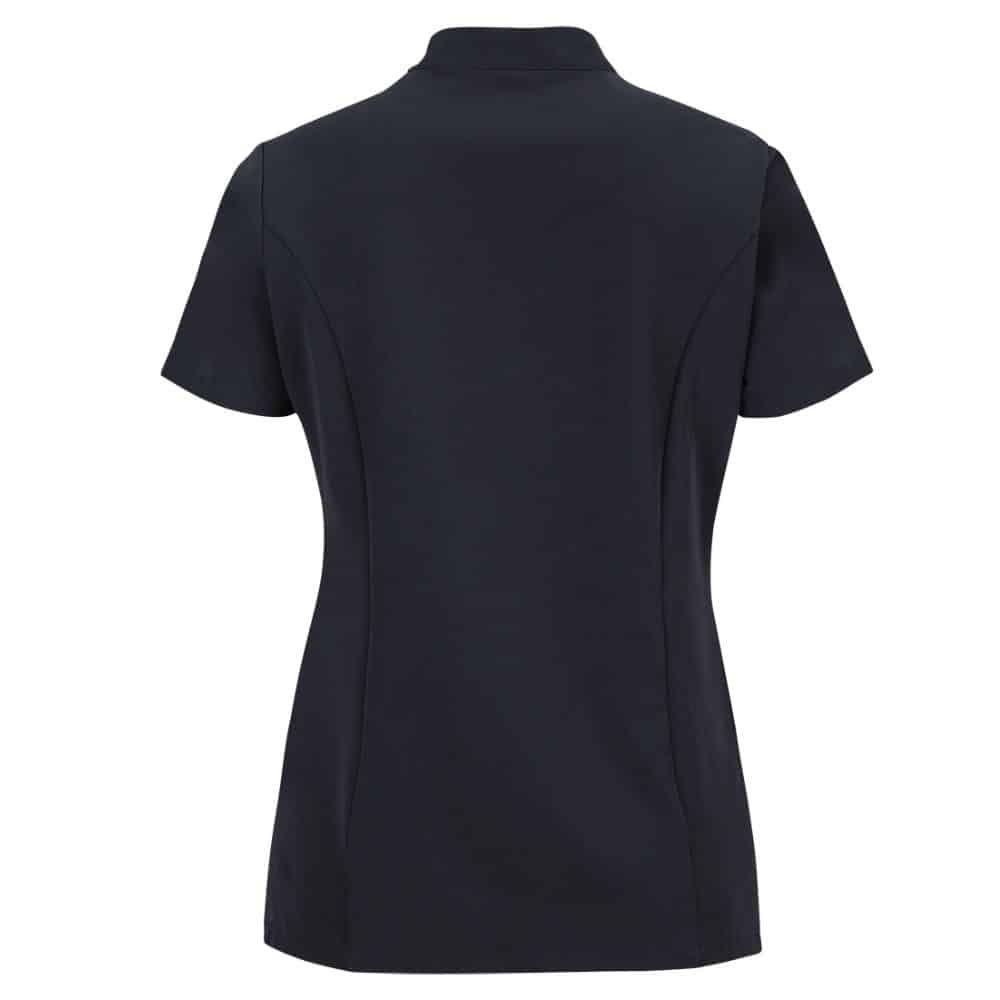4SMT1-JB'S LADIES NU MANDARIN COLLAR SCRUB TOP-Black-back