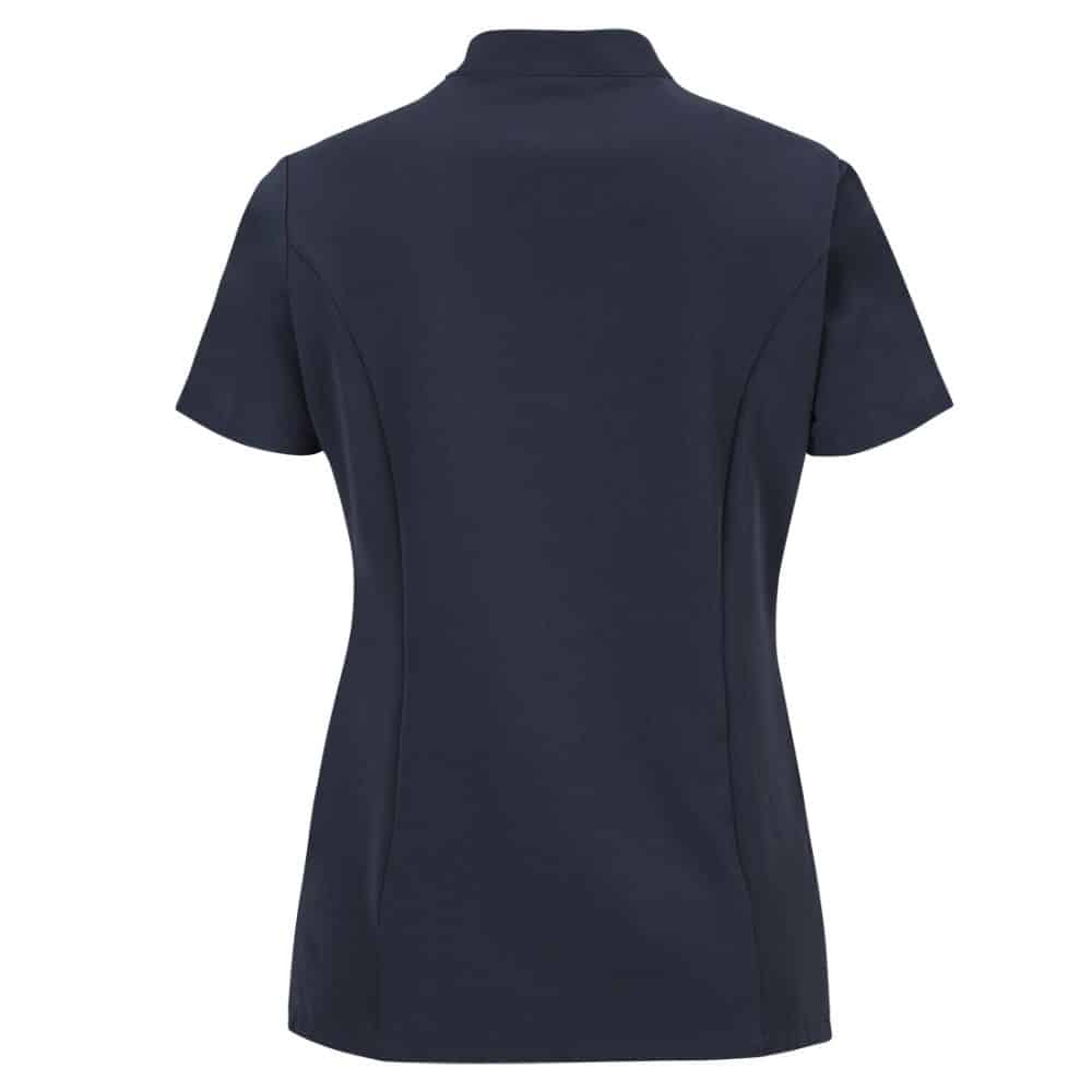 4SMT1-JB'S LADIES NU MANDARIN COLLAR SCRUB TOP-Navy-back