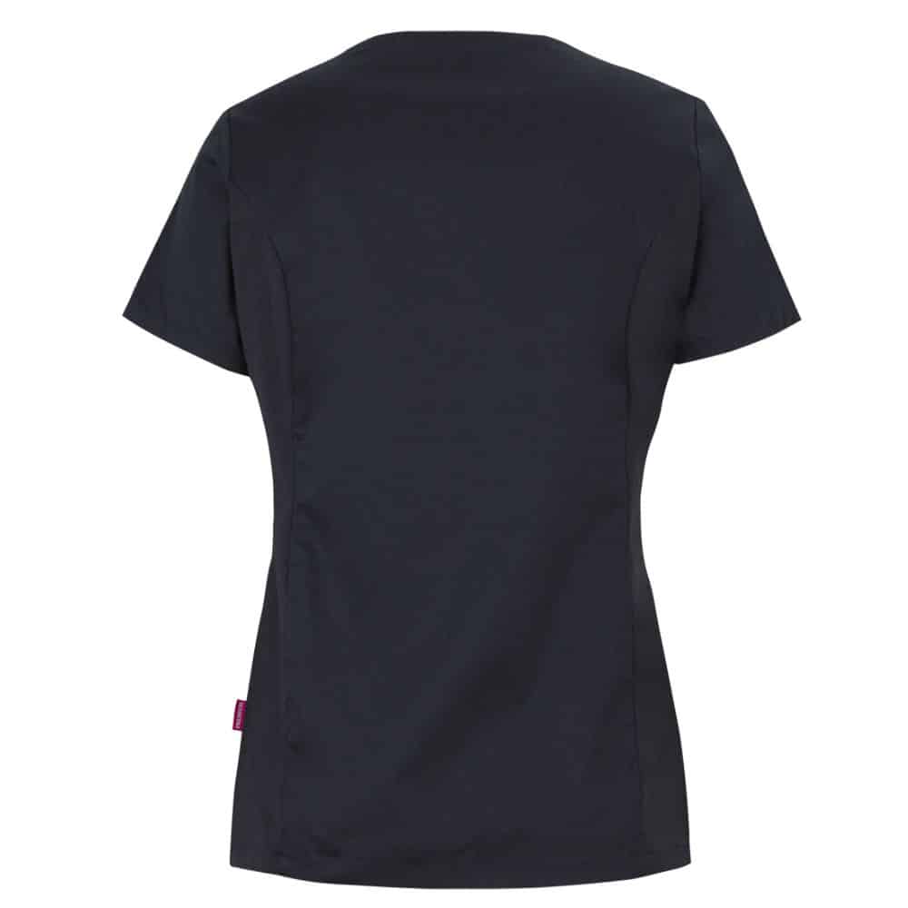 4SUT1-JB'S LADIES PREMIUM STRETCH PANEL SCRUB TOP-Black-back