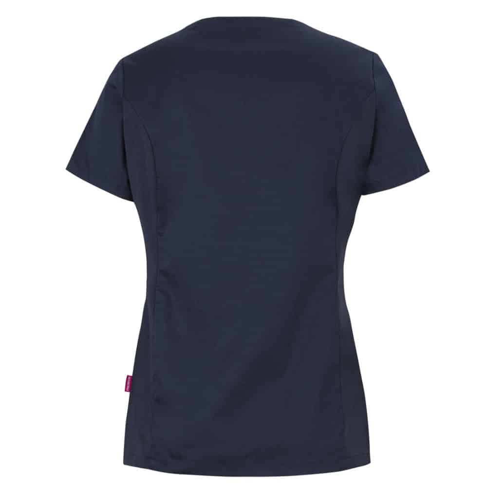 4SUT1-JB'S LADIES PREMIUM STRETCH PANEL SCRUB TOP-Navy-back