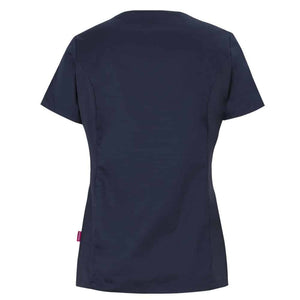 4SUT1-JB'S LADIES PREMIUM STRETCH PANEL SCRUB TOP-Navy-back