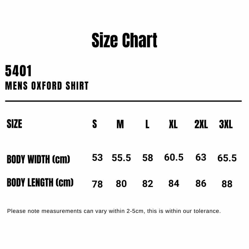 5401_AS_Mens-Oxford-Shirt_Size-Chart