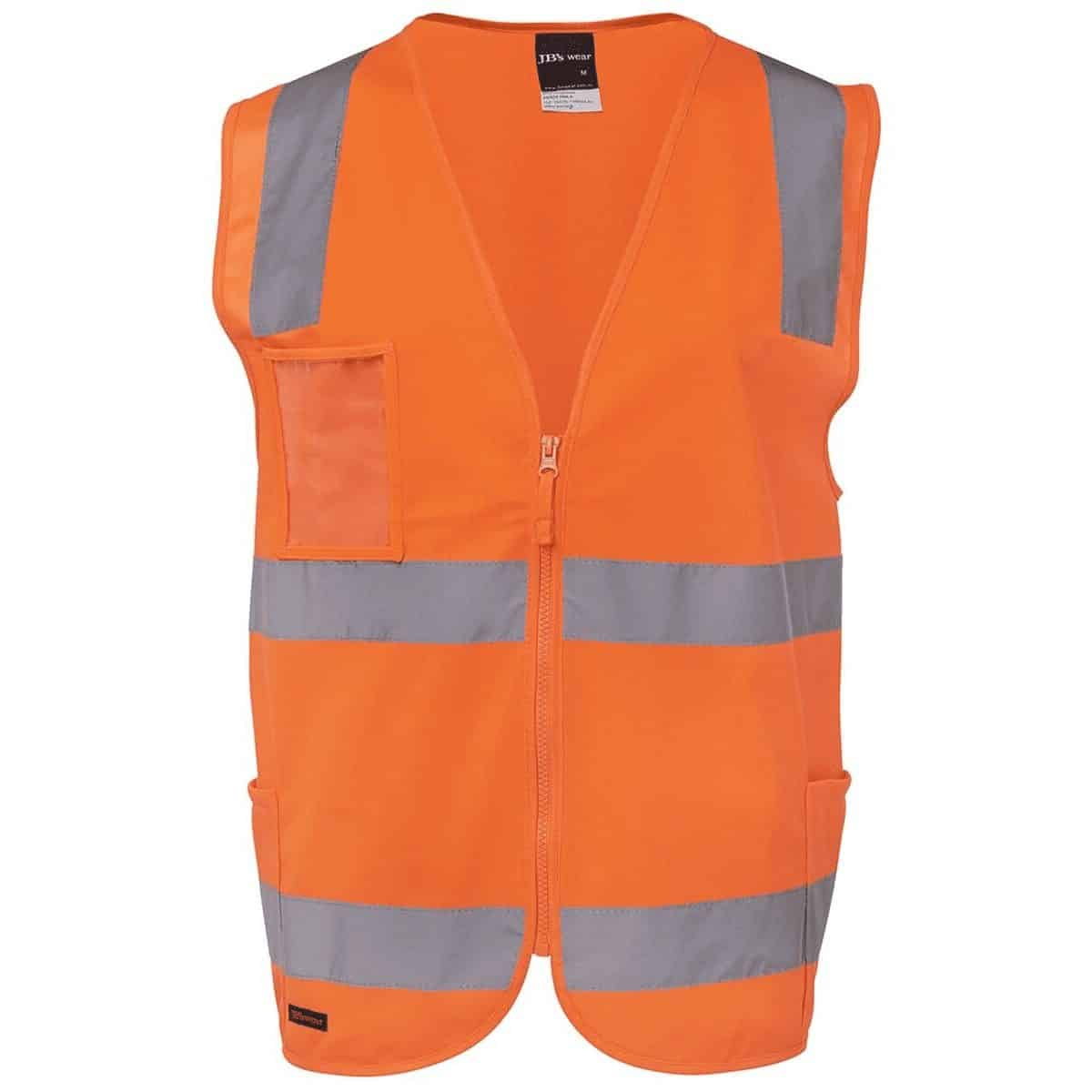 6DNSZ_Orange_HiVis-Zip-Safety-Vest