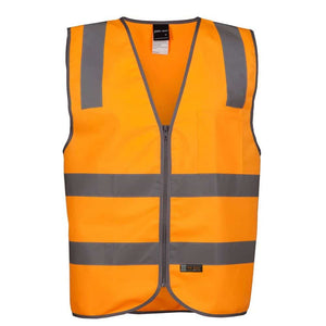 6DVSV-JB'S VIC RAIL (D+N) ZIP SAFETY VEST-Orange