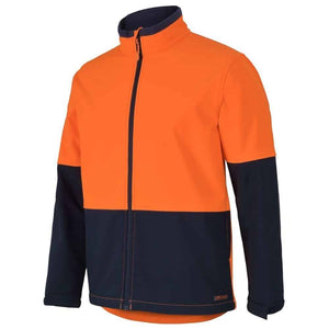6HRJ_JB_HI-VIS-THREE-LAYER-SOFTSHELL-JACKET_Orange-Navy_Side