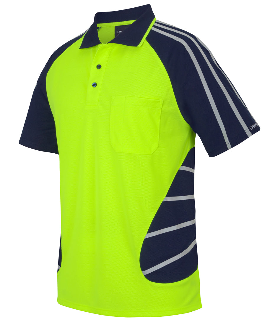 JB 6HSSR STREET SPIDER POLO W/ REFLECTIVE STRIPE