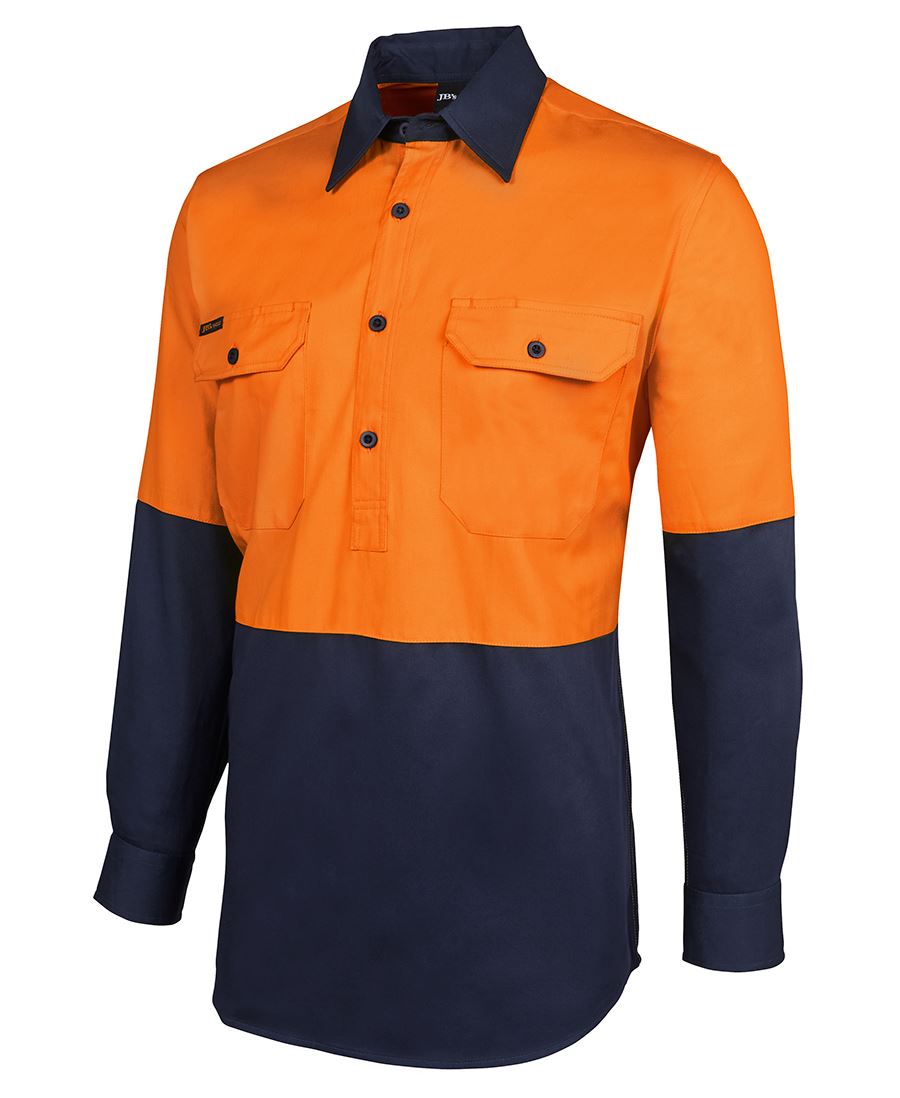 JB 6HVCF HV CLOSE FRONT L/S 190G SHIRT