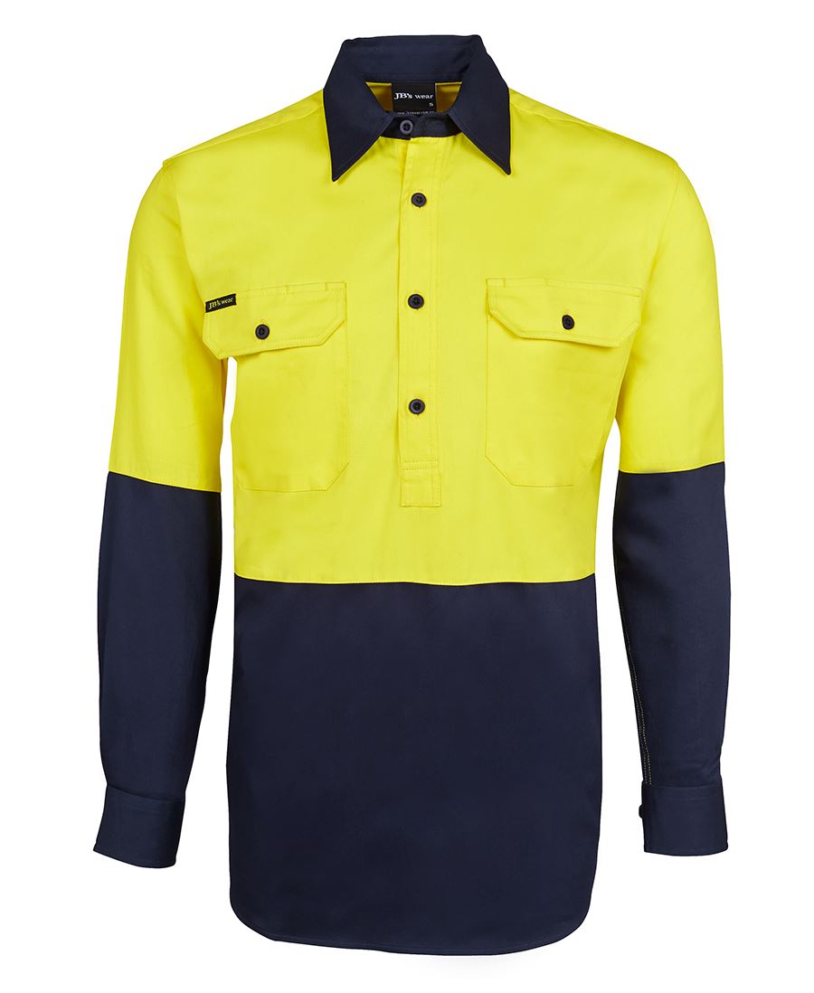 JB 6HVCF HV CLOSE FRONT L/S 190G SHIRT