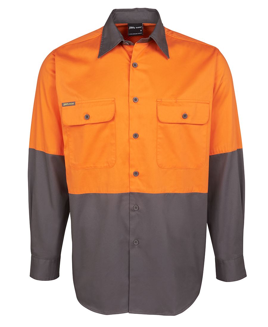 JB 6HWSL Hi Vis L/S 150G Work Shirt