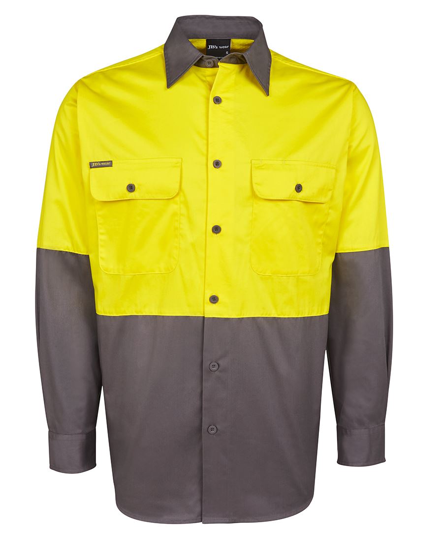 JB 6HWSL Hi Vis L/S 150G Work Shirt