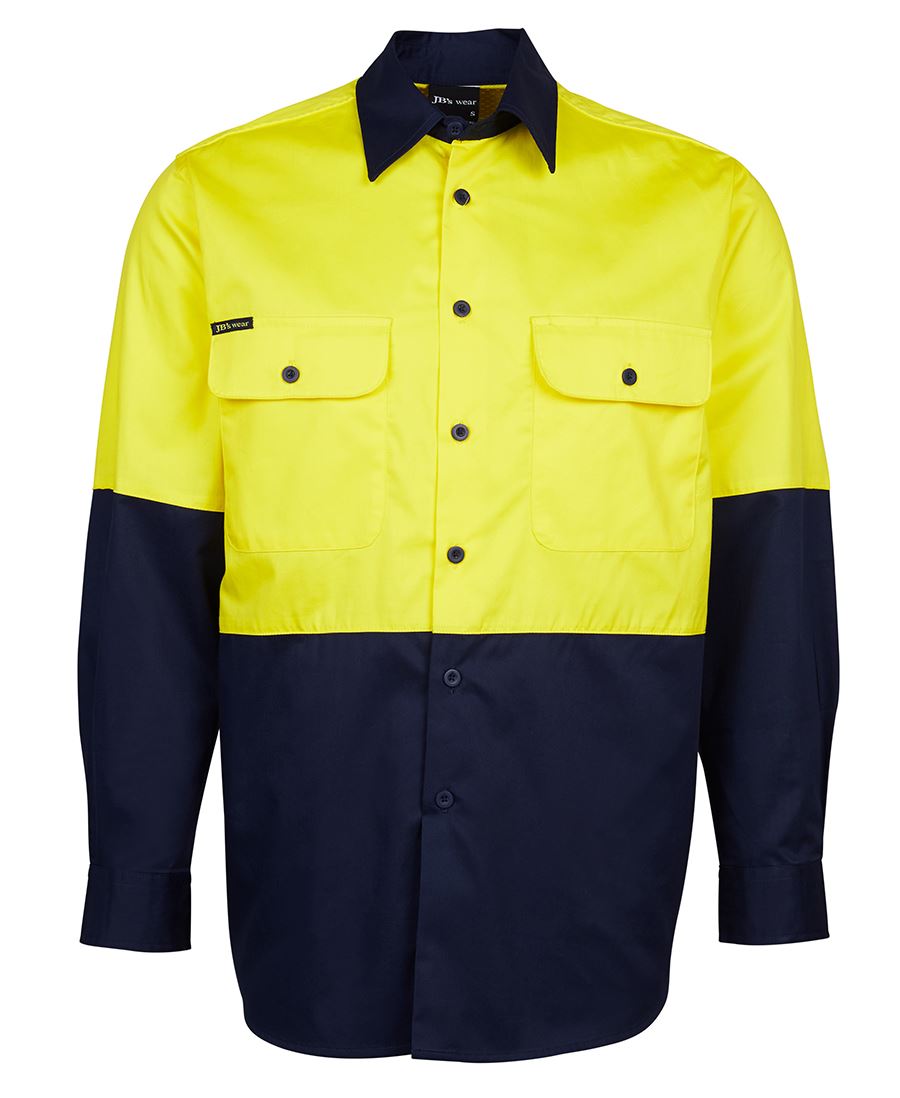 JB 6HWSL Hi Vis L/S 150G Work Shirt