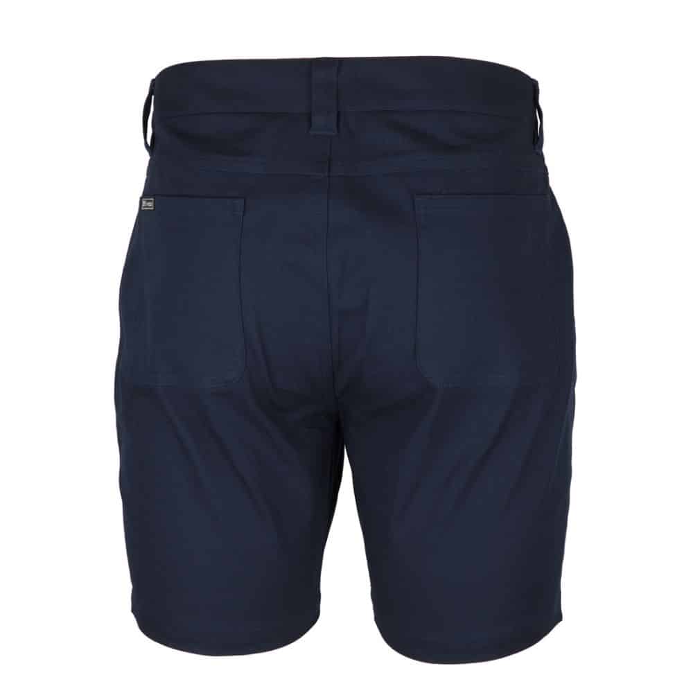 6SCS_JB'S STRETCH CANVAS SHORT-Navy-back