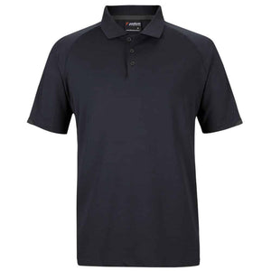 7STC-PODIUM CONTRAST STRETCH POLO-Black-Charcoal
