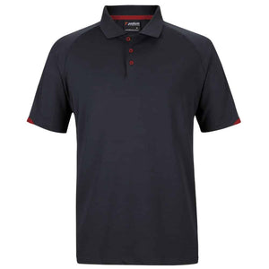7STC-PODIUM CONTRAST STRETCH POLO-Black-Red