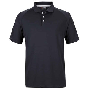 7STC-PODIUM CONTRAST STRETCH POLO-Black-White