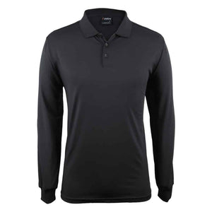 7STL_PODIUM LS STRETCH POLO-Black