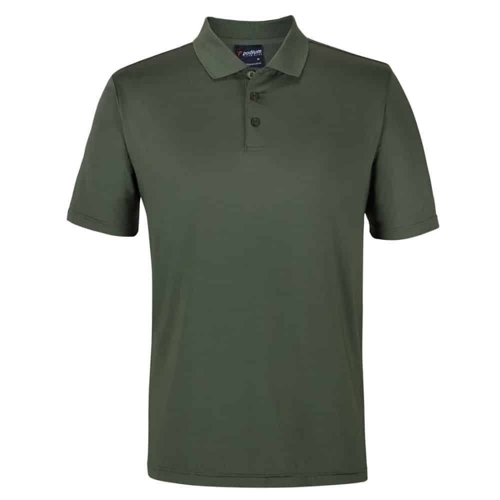 7STP_PODIUM STRETCH POLO-Army