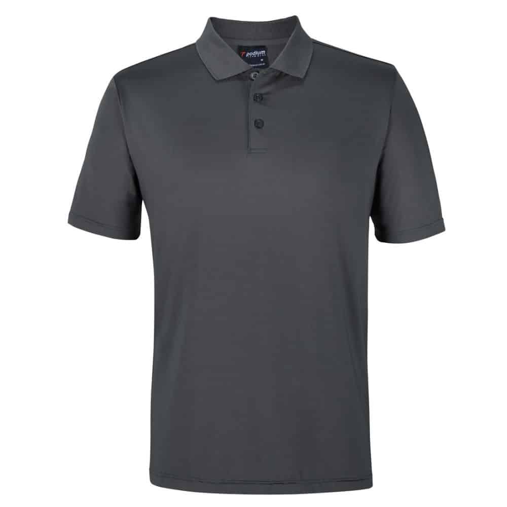 7STP_PODIUM STRETCH POLO-Charcoal