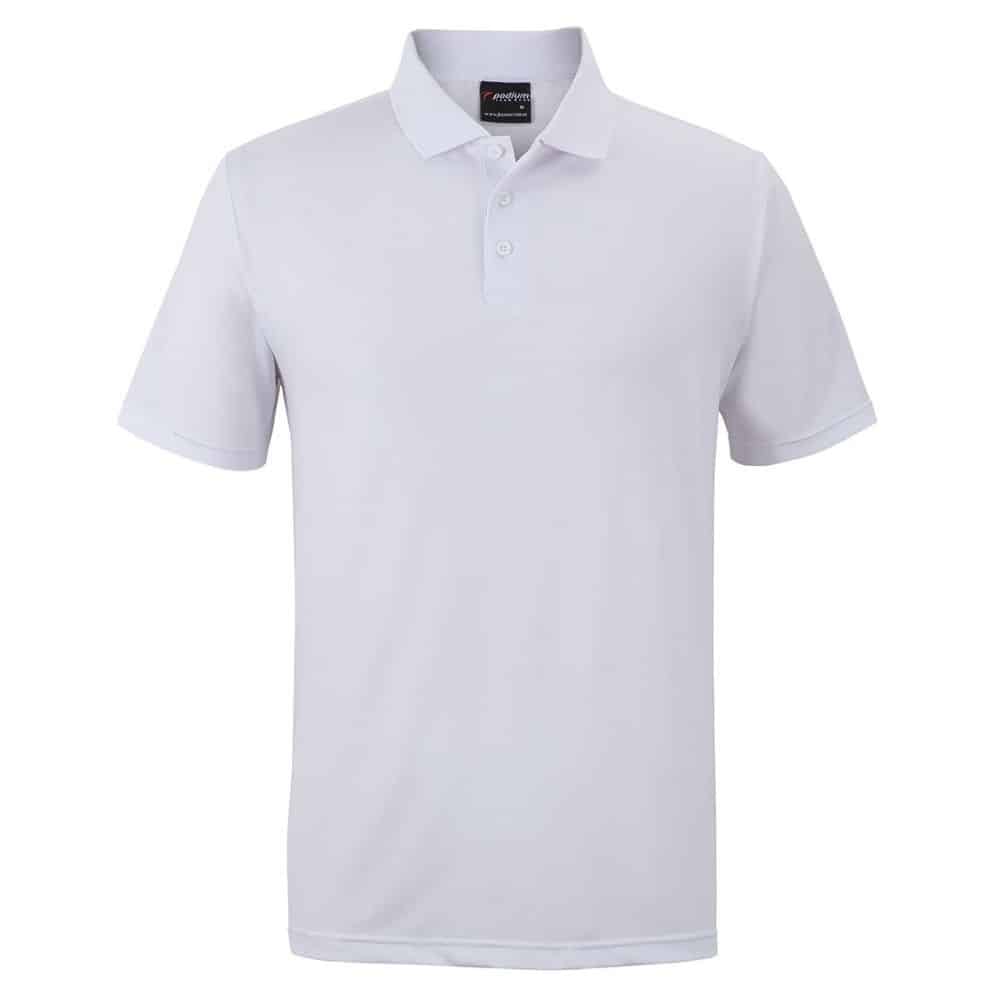 7STP_PODIUM STRETCH POLO-White
