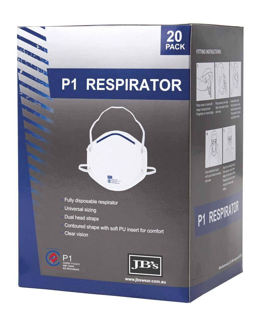 JB 8C001 P1 RESPIRATOR (20PC)