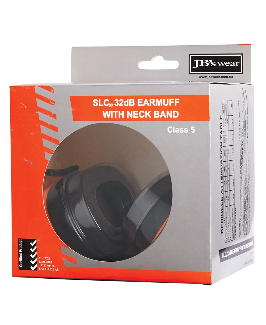 JB 8M050 32dB SUPREME EAR MUFF WITH NECK BAND