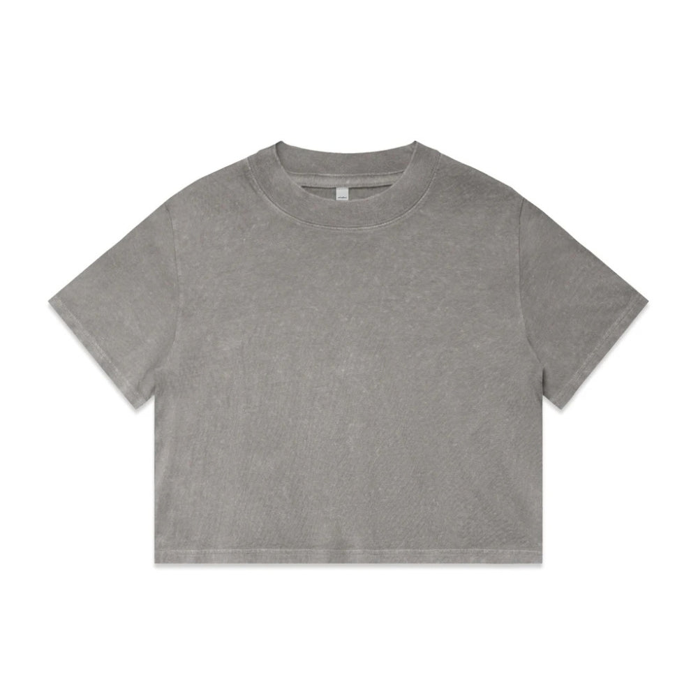 AS Wo's Stone Wash Heavy Crop Tee 4086