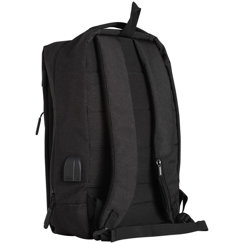 B5006_EXECUTIVE HEATHER BACKPACK-Marl Black-back