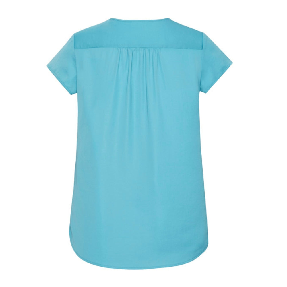 BZ Womens Kayla V-Neck Pleat Blouse RB967LS