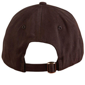 CH35_Heavy-Brushed-Cotton-Cap-With-Buckle-Black-back