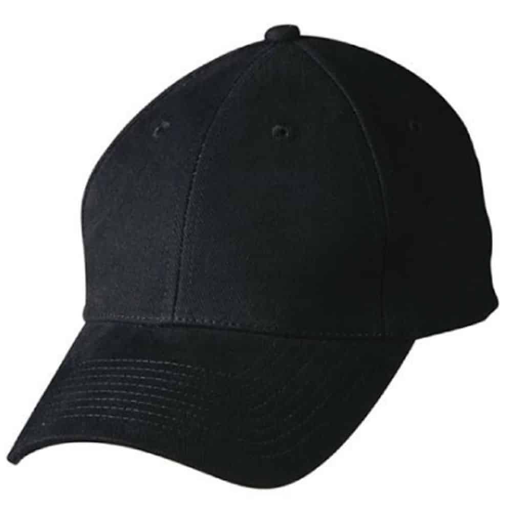 CH35_Heavy-Brushed-Cotton-Cap-With-Buckle-Black