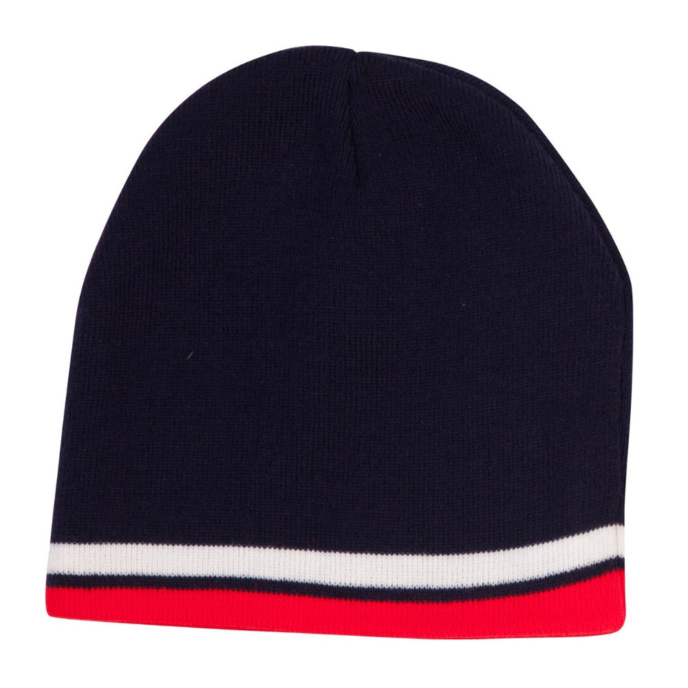 WS Contrast Stripe Beanie - CH63
