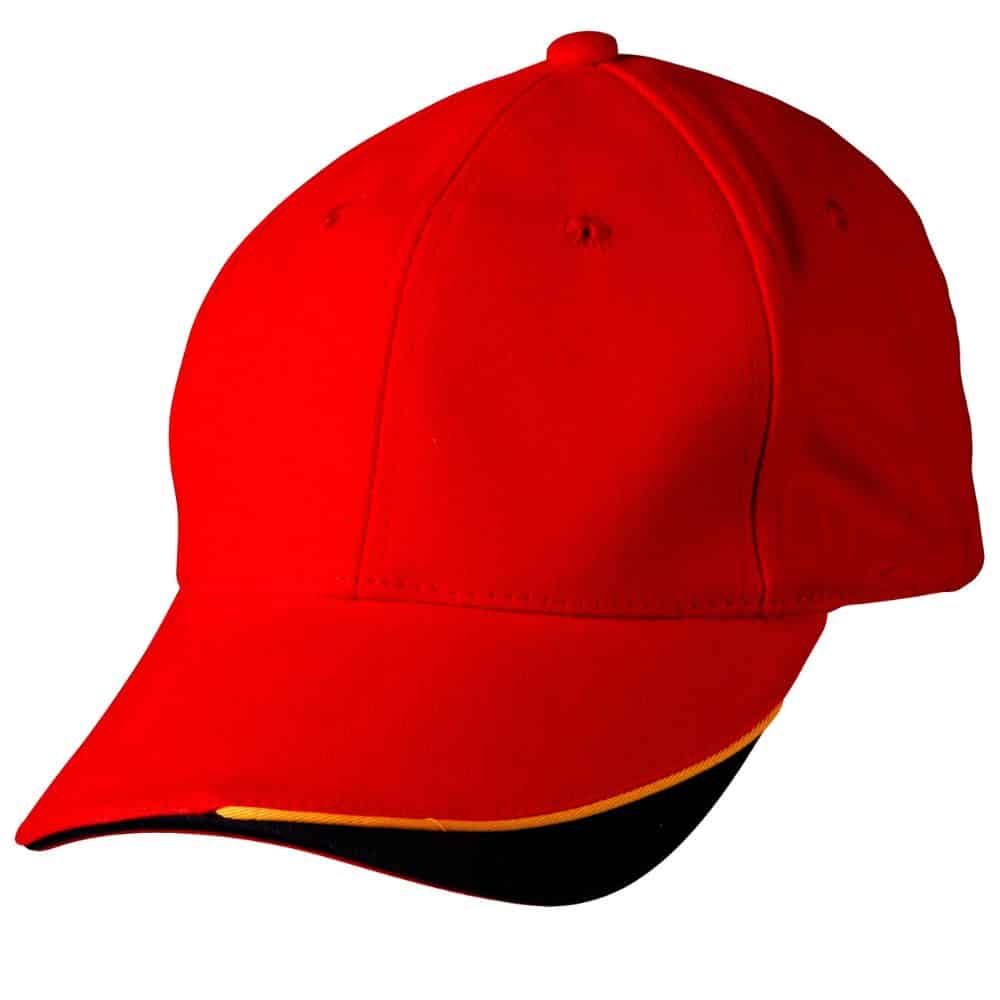 CH68_TRIPLE-SANDWICH-PEAK-CAP-Red-Gold.Navy_