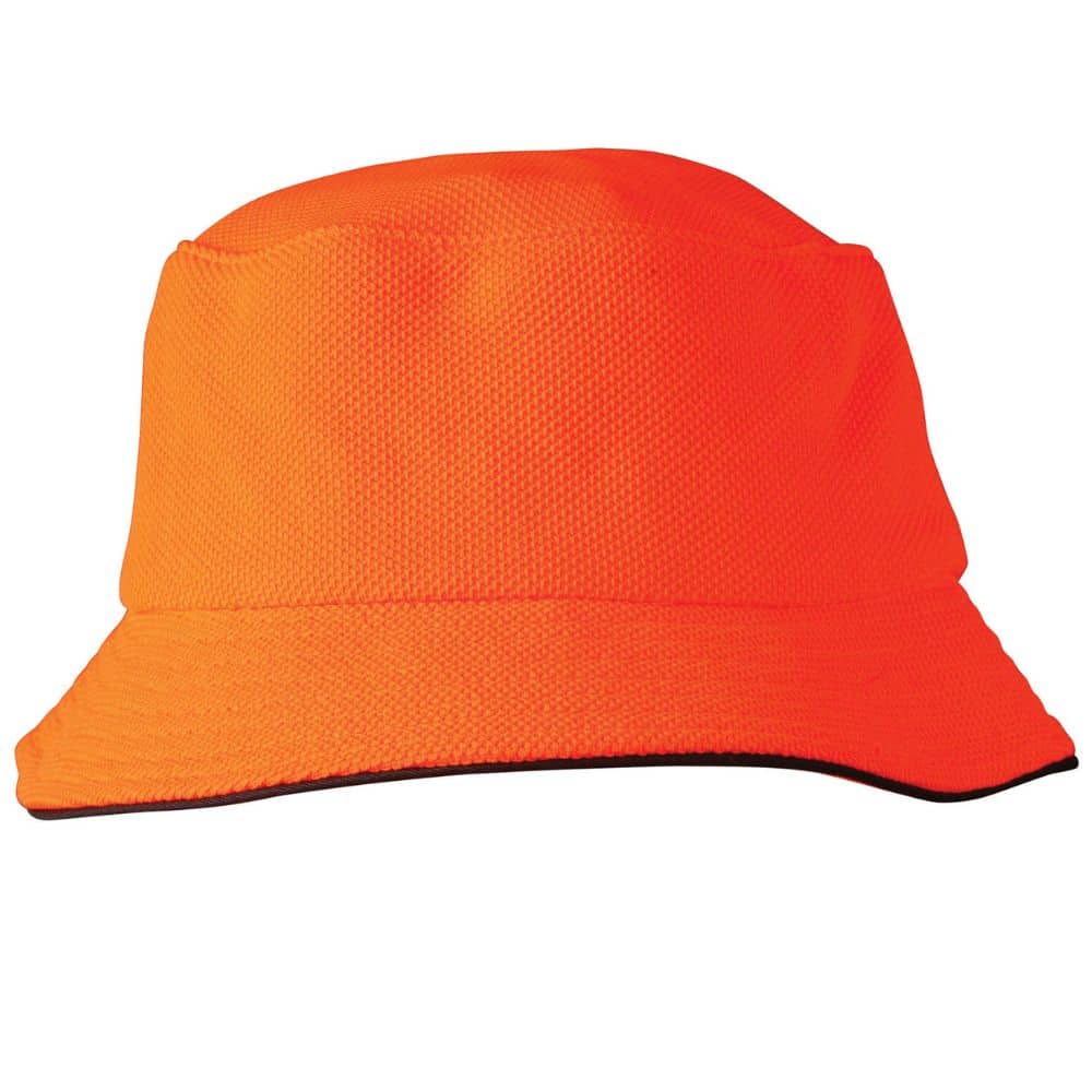 CH71_Pique-Mesh-With-Sandwich-Bucket-Hat-FluoroOrange-Navy