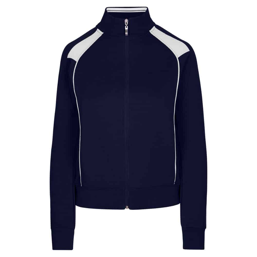 F400UN_LadiesJuniors-Unbrushed-Contrast-Jacket-Navy-White