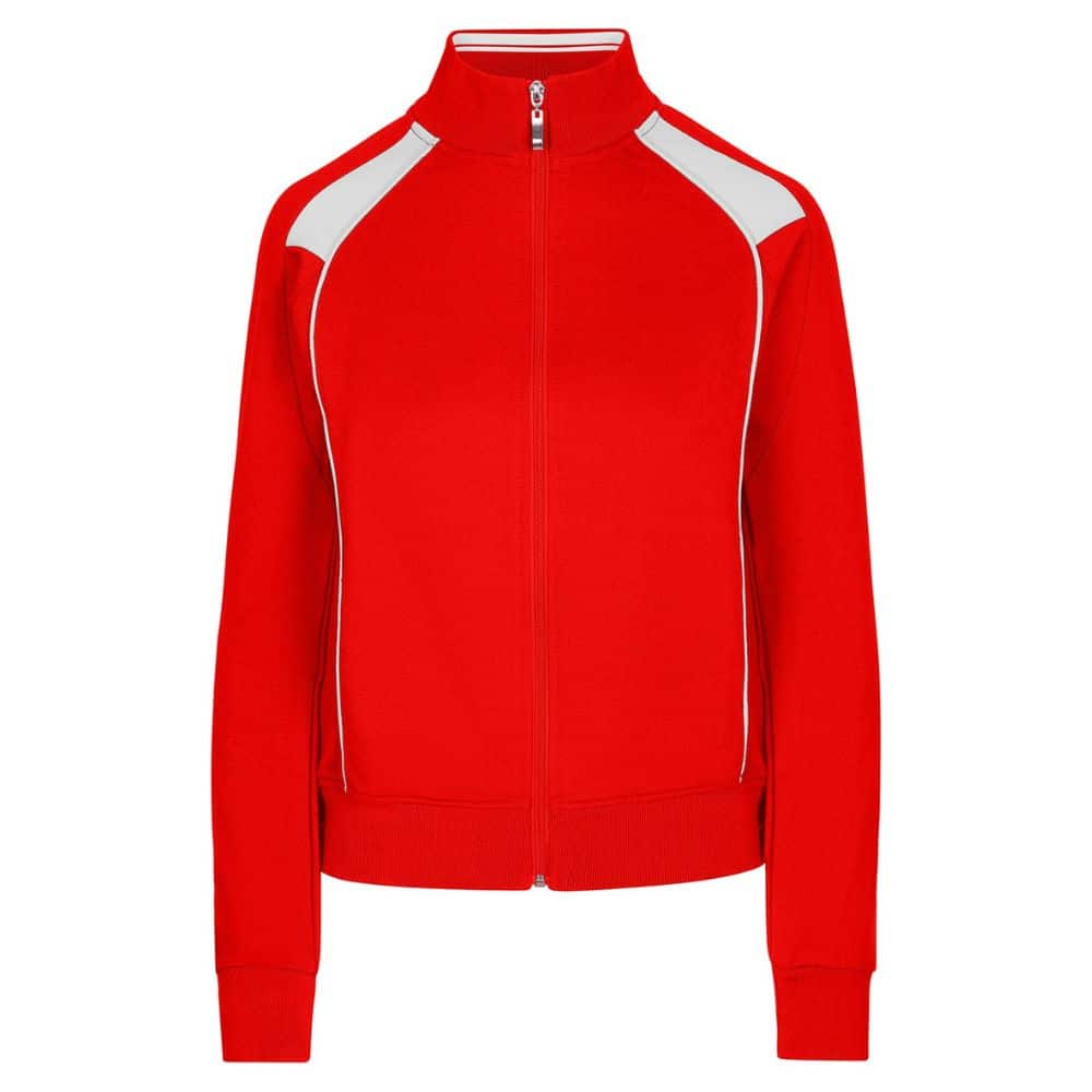 F400UN_LadiesJuniors-Unbrushed-Contrast-Jacket-Red-White