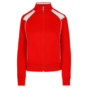 F400UN_LadiesJuniors-Unbrushed-Contrast-Jacket-Red-White