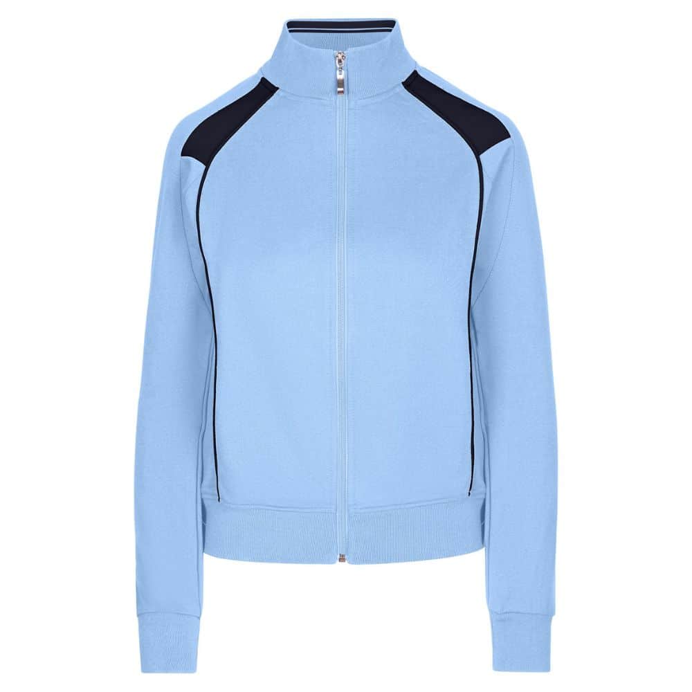 F400UN_LadiesJuniors-Unbrushed-Contrast-Jacket-Skyblue-Navy