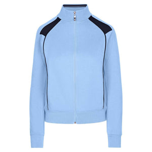 F400UN_LadiesJuniors-Unbrushed-Contrast-Jacket-Skyblue-Navy