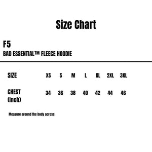 F5_Bad-Essential-Fleece-Hoodie_Size-Chart