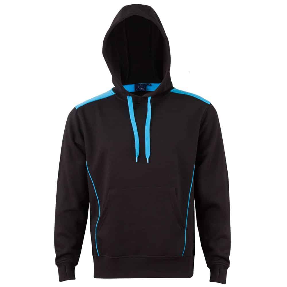 FL19_CROXTON-HOODIE-Adult-Unisex-Black-Aqua-Blue