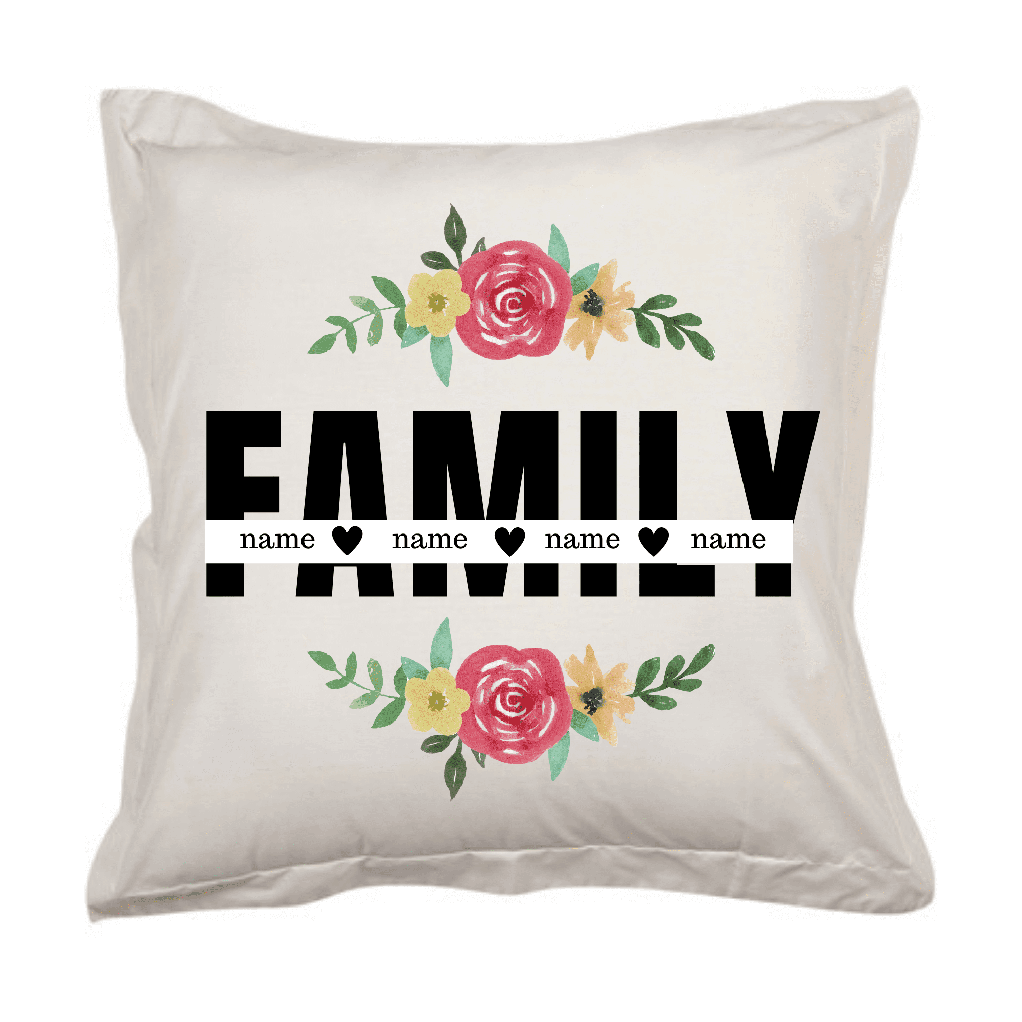 Flower-Watercolor-Ornament-Family-Pillow