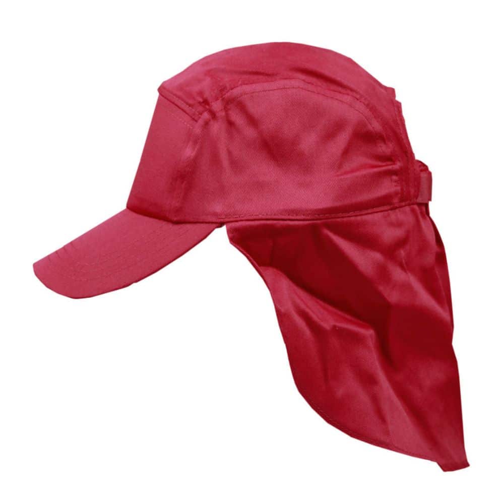 H1025_Kids-Poly-Cotton-Legionnaire-Red-side